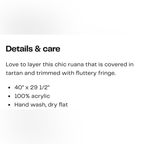 Steve Madden Tartan Ruana with Fringe. - Picture 2 of 6